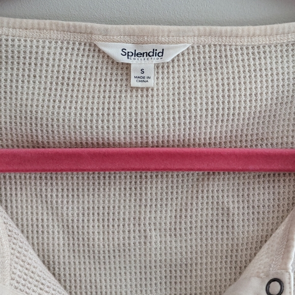 Splendid Forever Leopard Print Henley Top - Picture 9 of 14